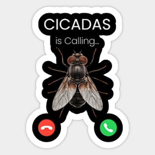 "Cicadas is Calling - Fantastic Realism Fly Sticker